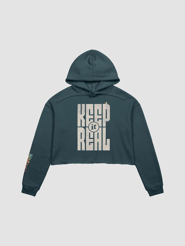 Starry TeelVibe Crop Hoodie product image (1)