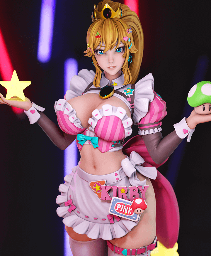 3D Printed: Peach Maid Statue product image (1)