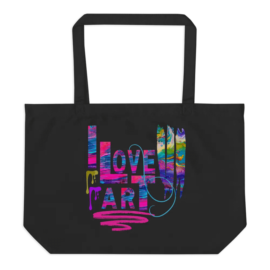 Colorful Art Lover's Organic Tote FOR ARTISTS MOMS FRIENDS LADIES product image (6)