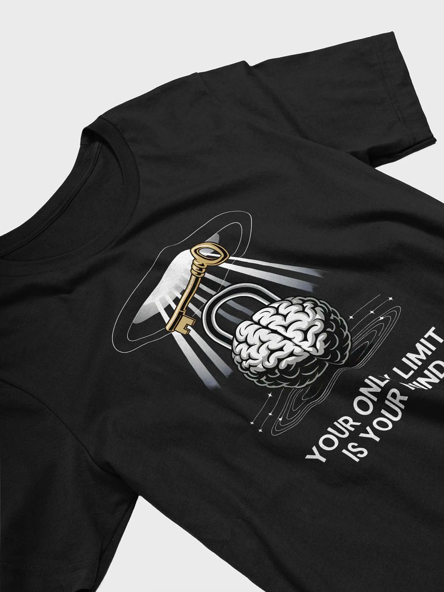 Mind is Your Limit Graphic Tee | Key & Brain Design Black T-Shirt product image (3)