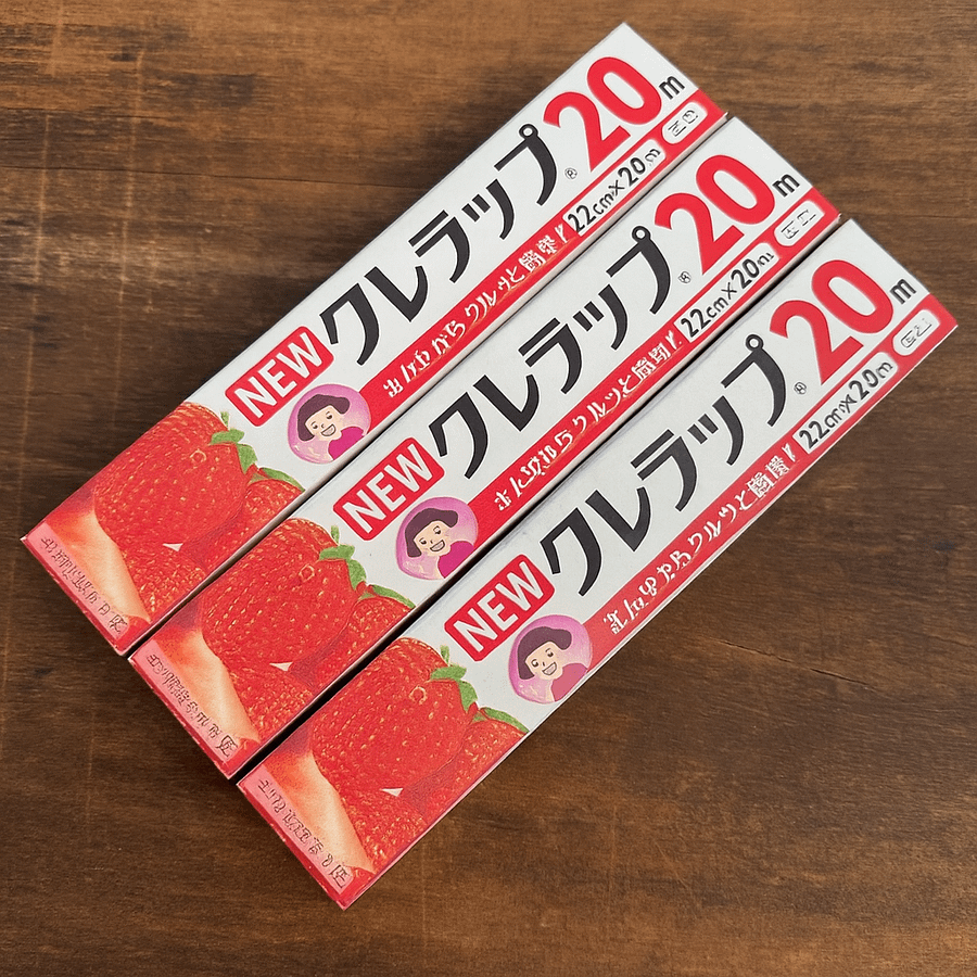 🎎 Japanese Kureha Krewrap Plastic Food Wrap 22cm × 20m (3 Rolls) – Free Shipping product image (1)