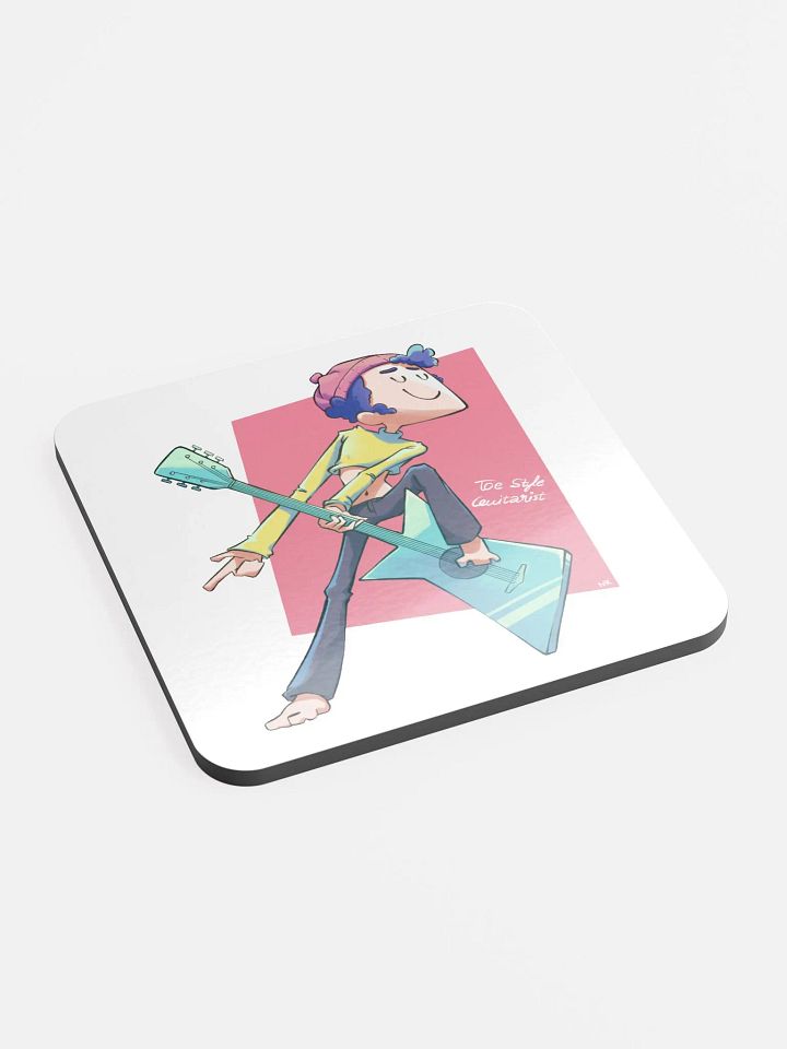 Toe Style Guitarist | Glossed Cork Coaster product image (2)
