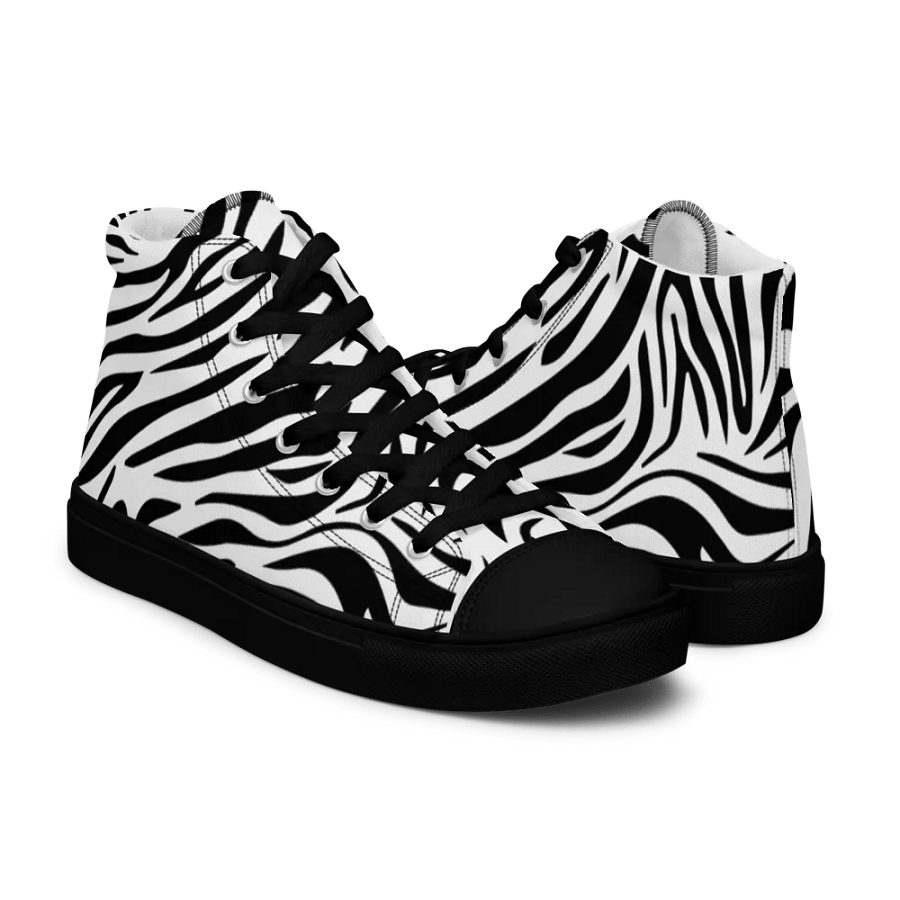 Zebra Dreams High Top Canvas Shoes product image (11)