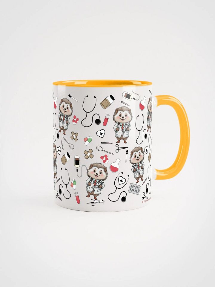 Cute Medical Coat Hedgehog Ceramic Mug product image (26)