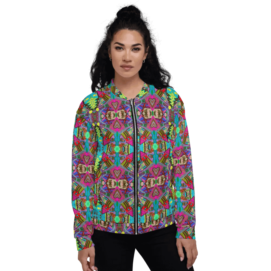 Abstract Tower Moment Unisex Bomber Jacket product image (3)