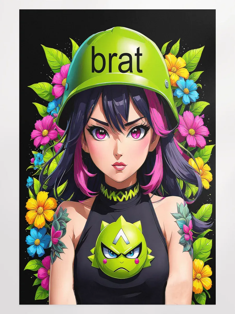 Brat Girl - Poster - Black Background - Large 24x36 Inches product image (1)