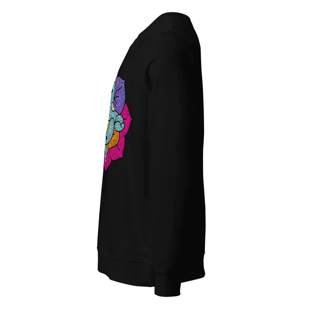 Ganesha Mosaic Lotus | Vibrant Spiritual Art - Unisex Sweatshirt product image (3)