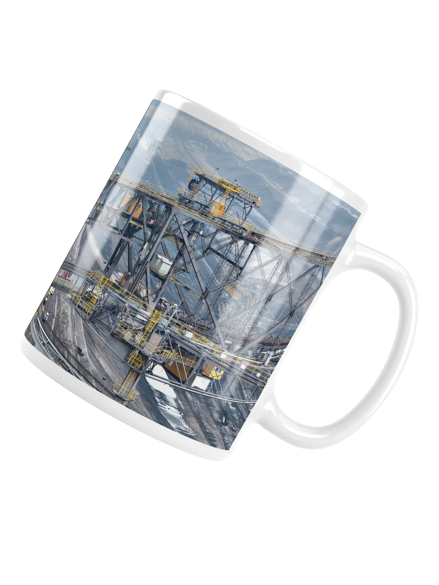 Keramiktasse weiß - Braunkohle Förderbrücke product image (10)