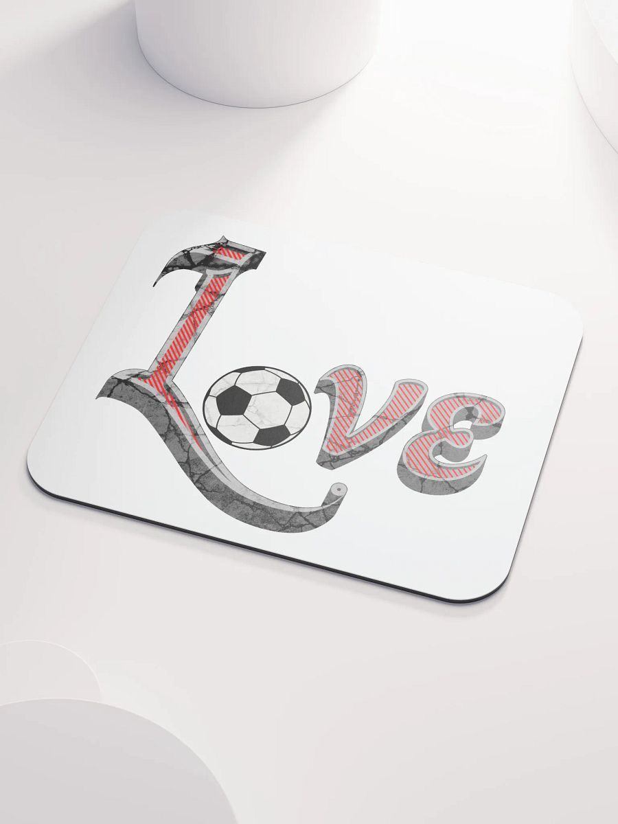 Love Soccer Grunge Mouse Pad product image (3)