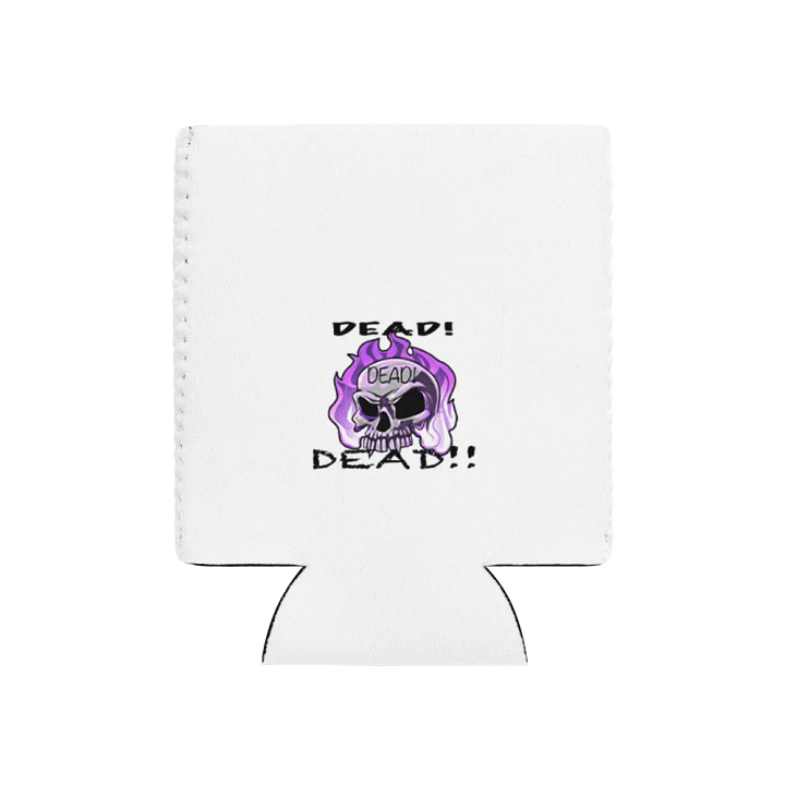 DEAD! Purple Flame Skull Can Cooler product image (1)