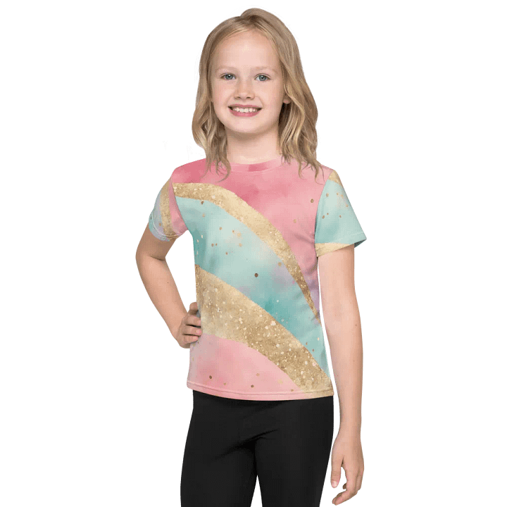 All Over Print Kids Crew Neck T-Shirt -Rainbow product image (1)