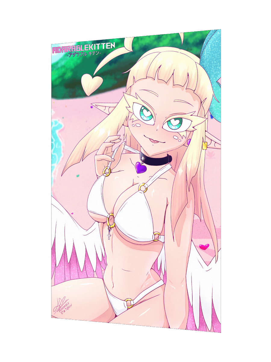 12" x 18" Matte Art Poster - AdarableKitten Beach Babe product image (3)