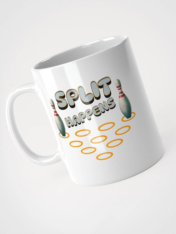 Split Happens 10pin Bowling White Glossy Mug product image (2)
