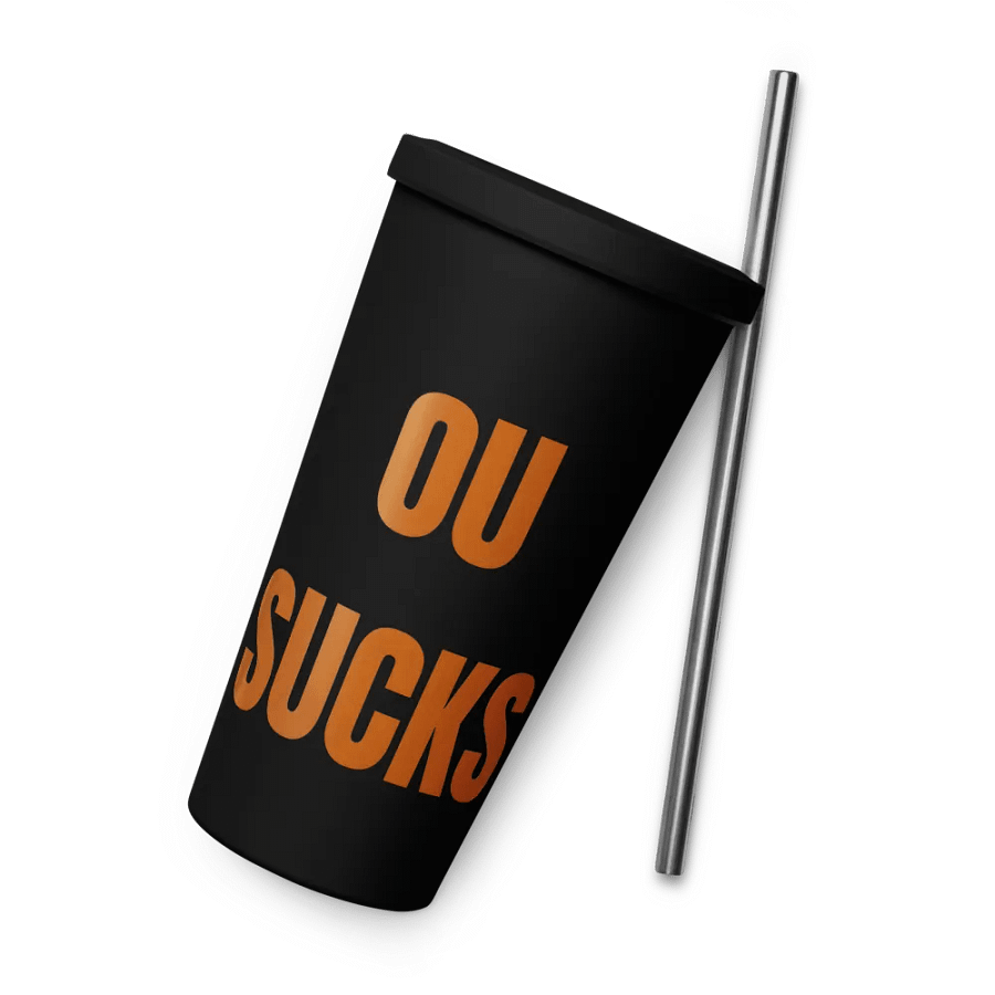 OU Sucks Bold Orange Insulated Tumbler product image (6)