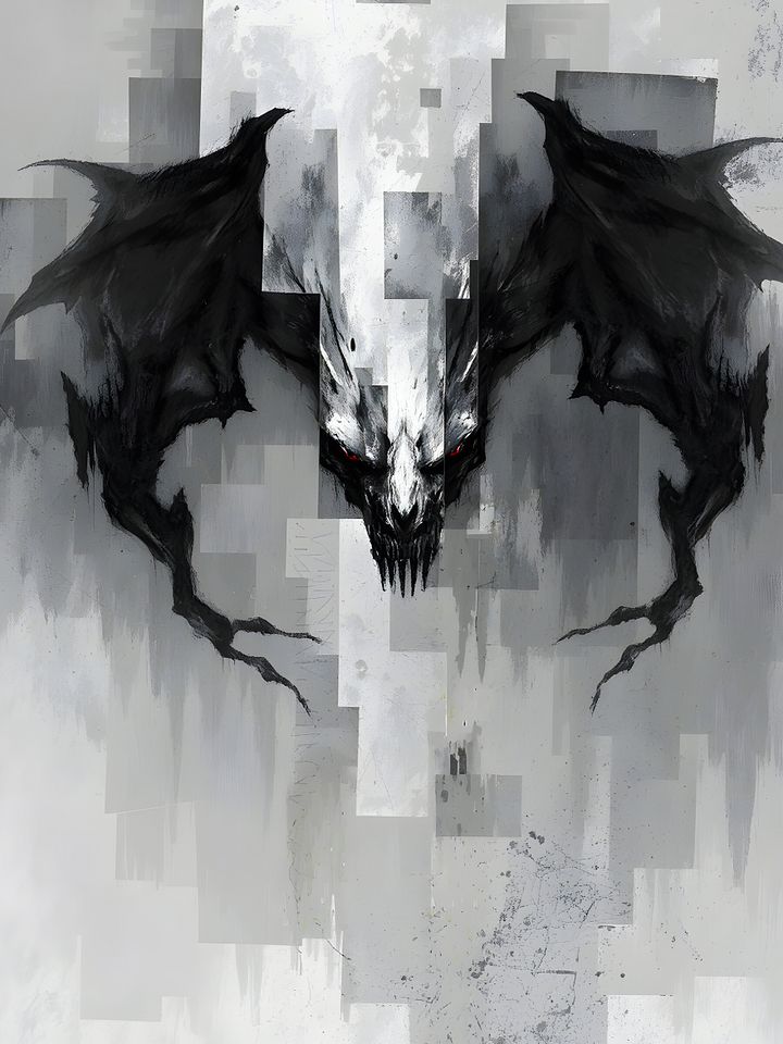 Demon of the Abyss - Gothic Horror Dark Art Print product image (1)