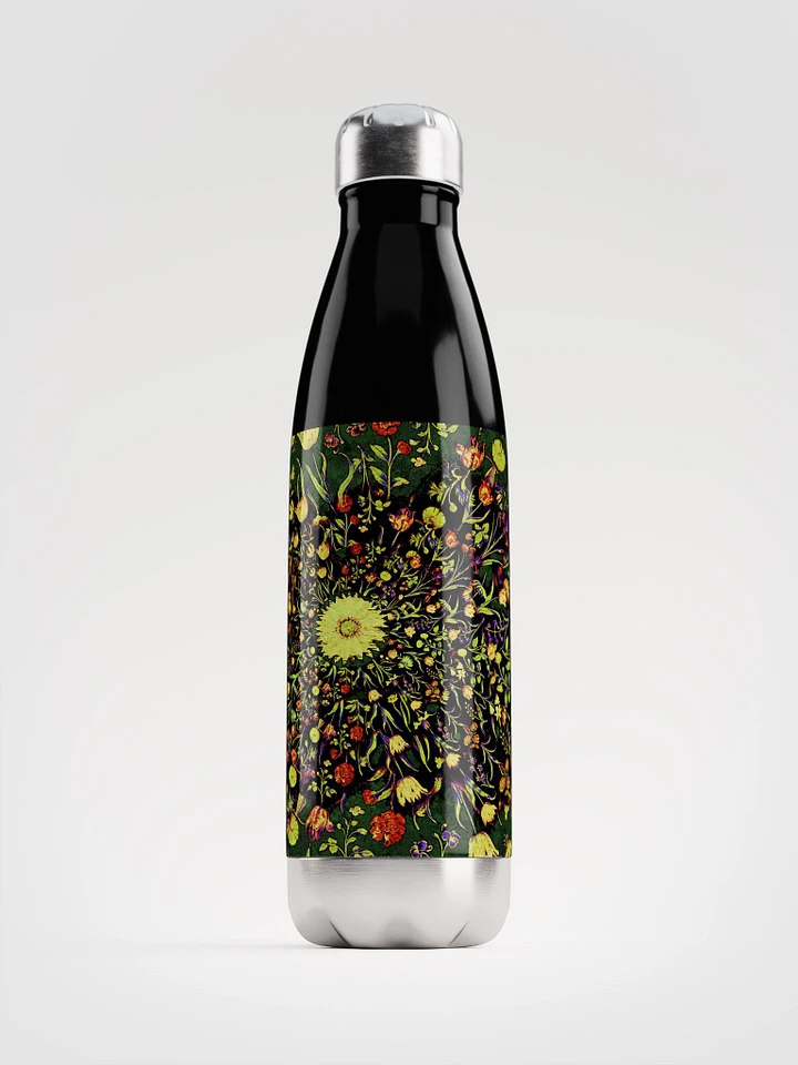 Medieval Flowers on Green Stainless Steel Water Bottle product image (1)