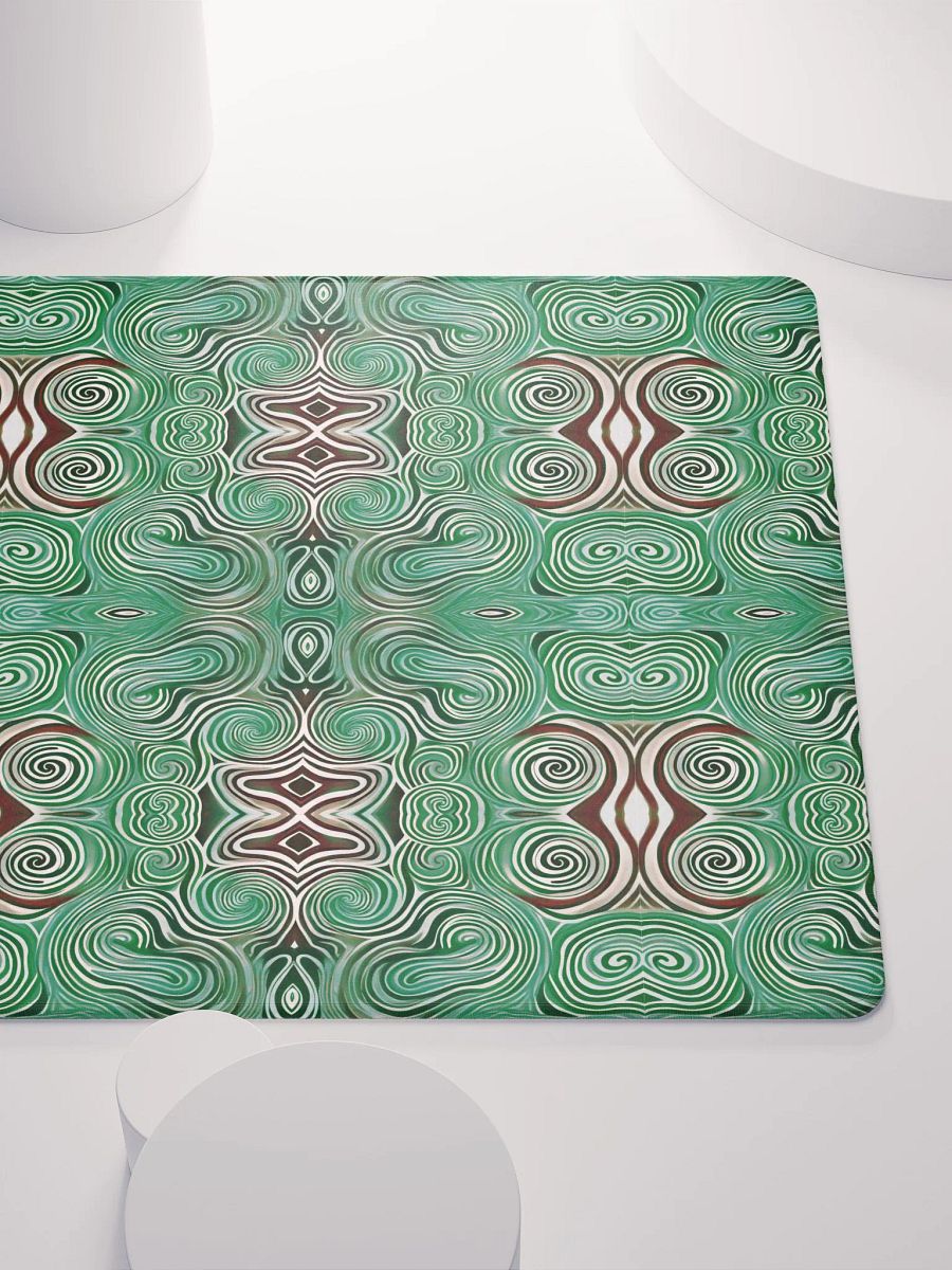 Funky Cool Green Liquid Tie-Dye Gaming Mouse Pad product image (6)