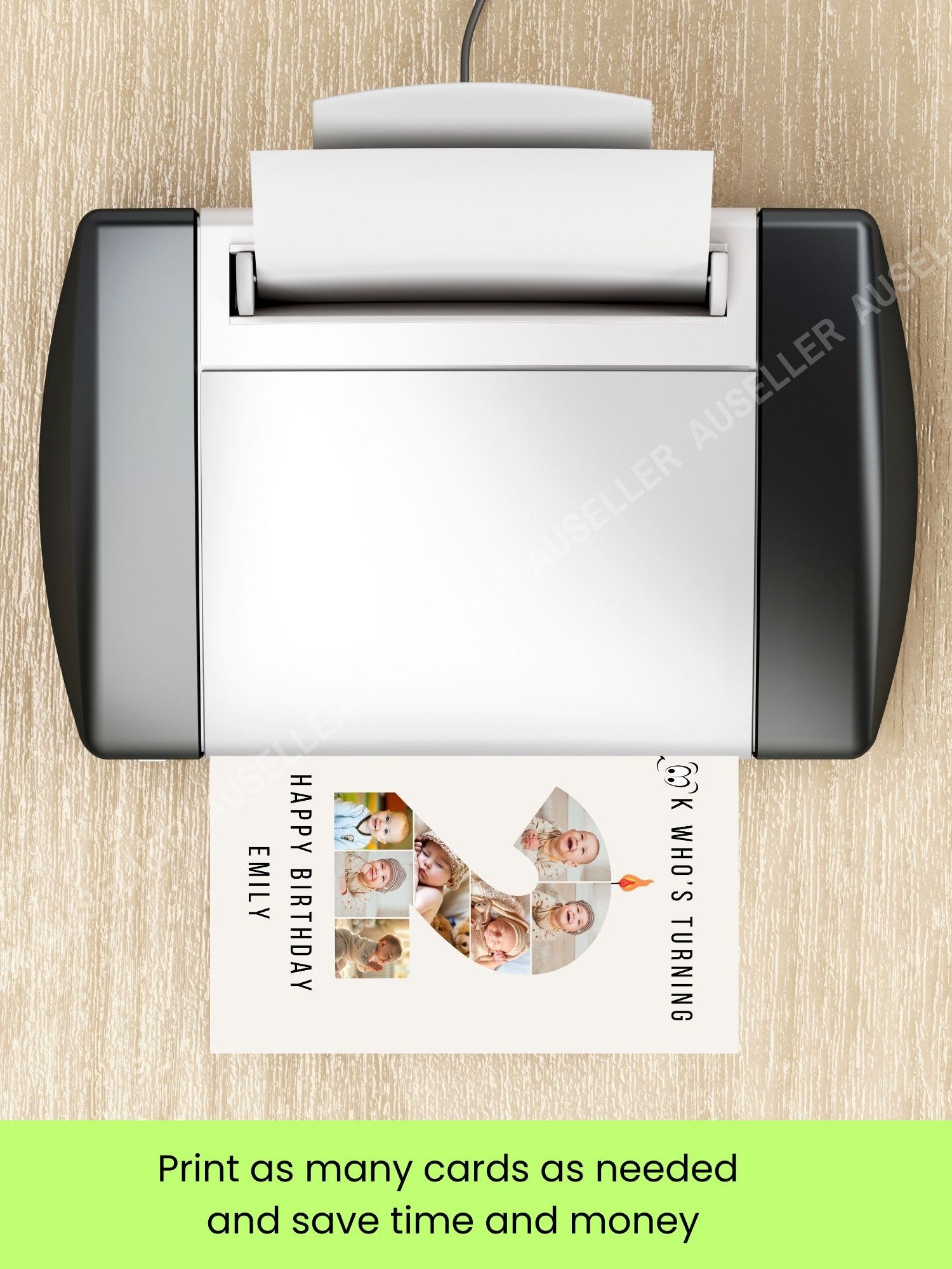 2nd Birthday Number Photo Card Canva Template product image (8)