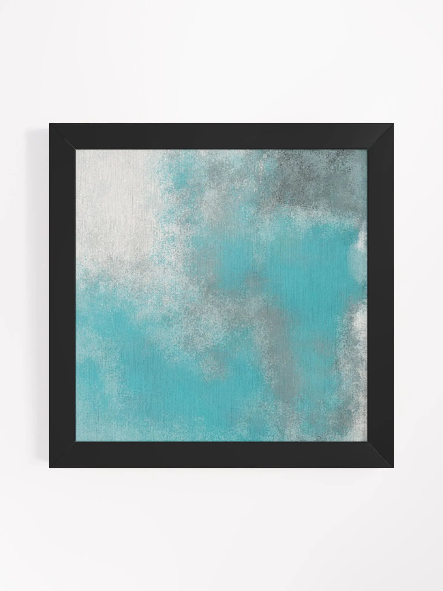 Wall Art Teal and Aqua Abstract Square Print product image (2)