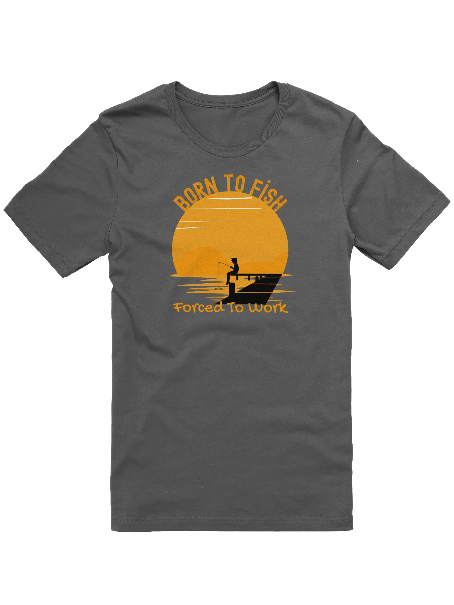 Born to Fish, Forced to Work T-Shirt - Funny Fishing Gift for Dads, Anglers & Outdoor Lovers, Fishing Lover Top product image (4)