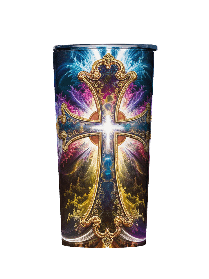 Lift Me Up Lord 3D Christian Cross Black Purple 20oz Stainless Steel Tumbler product image (1)