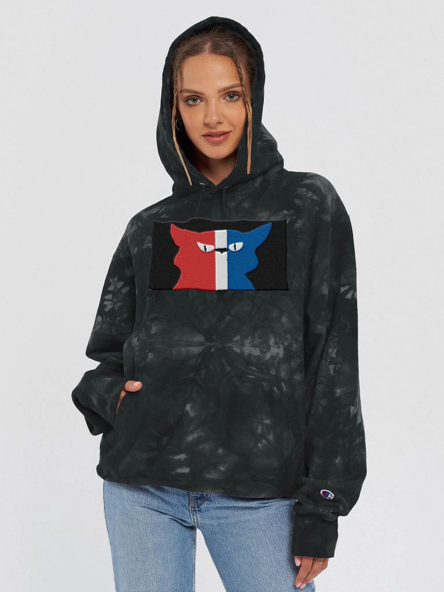TriColor DeMeowcracy Cat Face Tie Dye Hoodie product image (5)