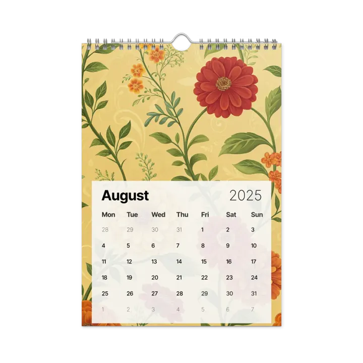 SEAMLESS FLORAL PATTERN WALL CALENDAR 2025 product image (2)