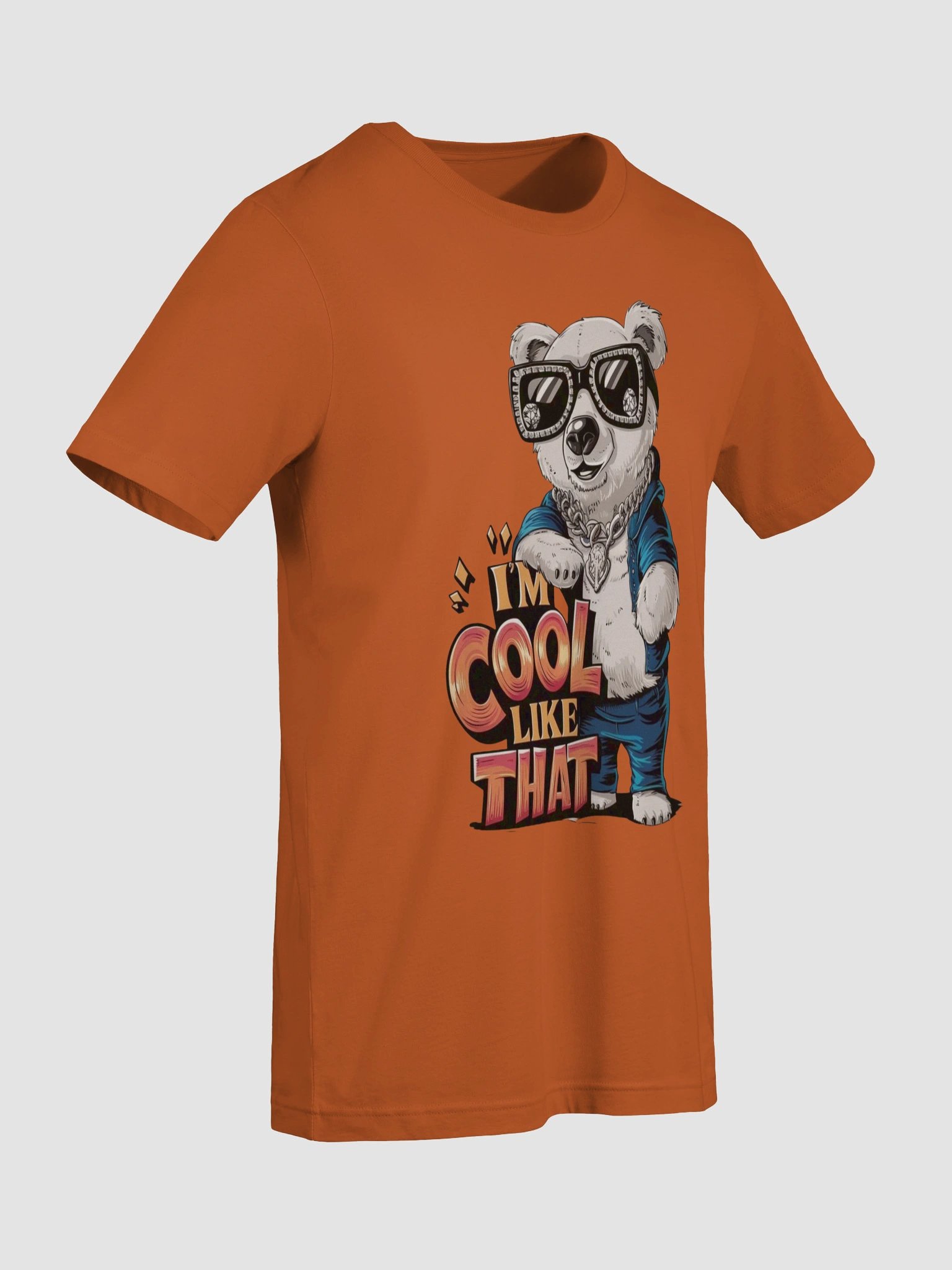 Cool Bear with Sunglasses and Chain "I'm Cool Like That" Graphic T-Shirt product image (5)