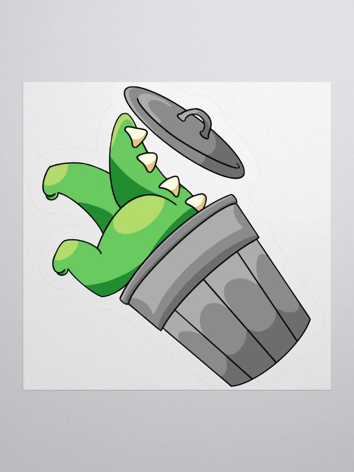 Chibisaurus Trash Sticker product image (1)