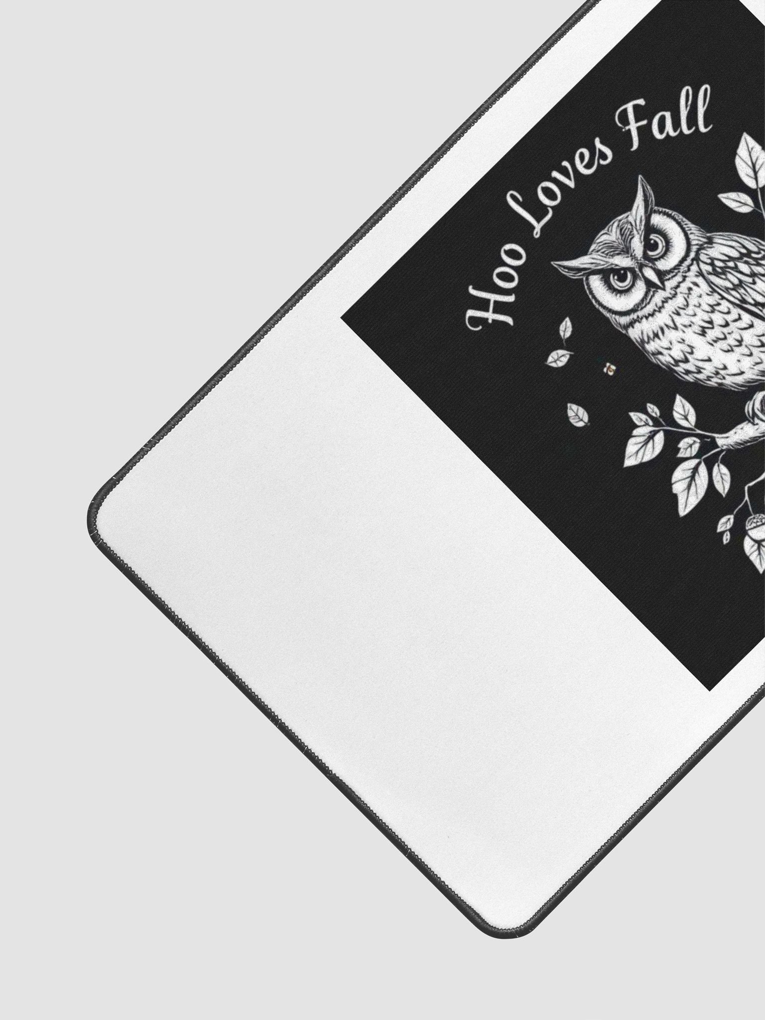Monochrome Owl Desk Mat product image (3)
