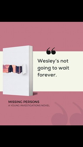 You’ll be meeting the hero and heroine of Missing Persons,  Wesley Payne and Yvette Young, in August 2025! ￼This book is a st...