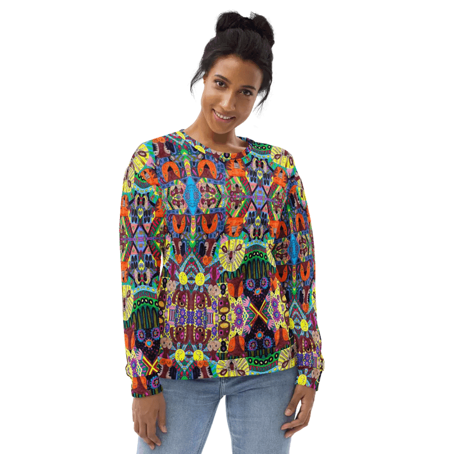 Abstract Doodle Animals Unisex Sweatshirt product image (3)