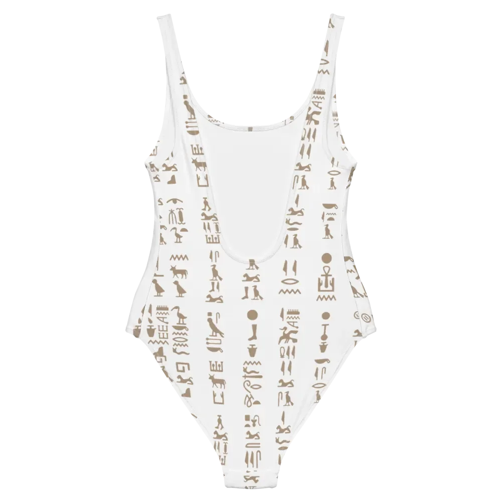 Isis Hieroglyphics White All-Over Swimsuit product image (6)