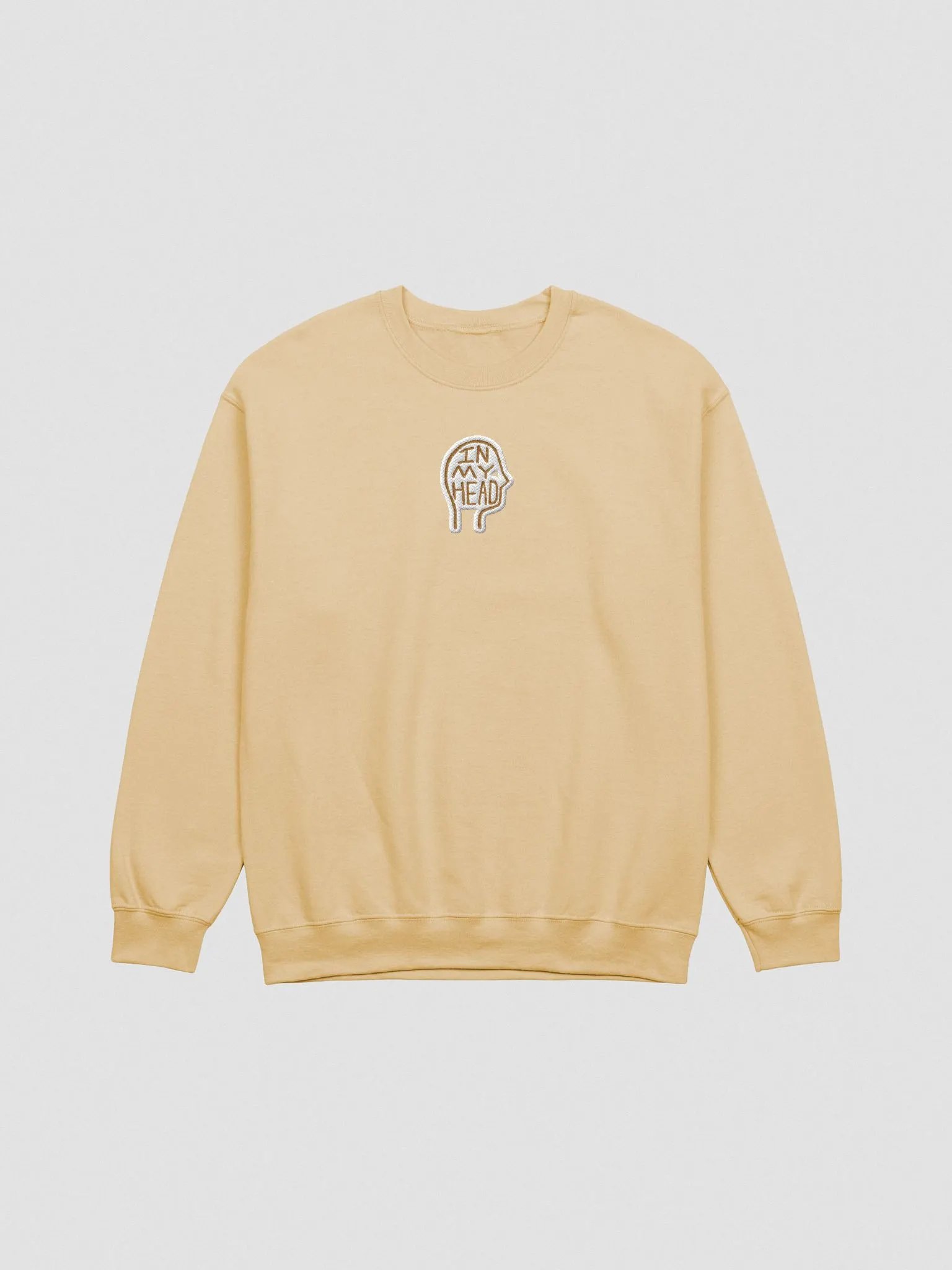 In My Head embroidered crewneck (brown bubble design) product image (4)