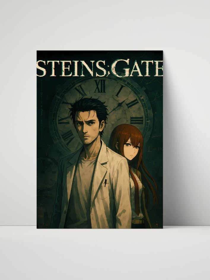 Steins;Gate – Okabe & Kurisu Timebound Resolve – 8x10 Metal Print product image (1)