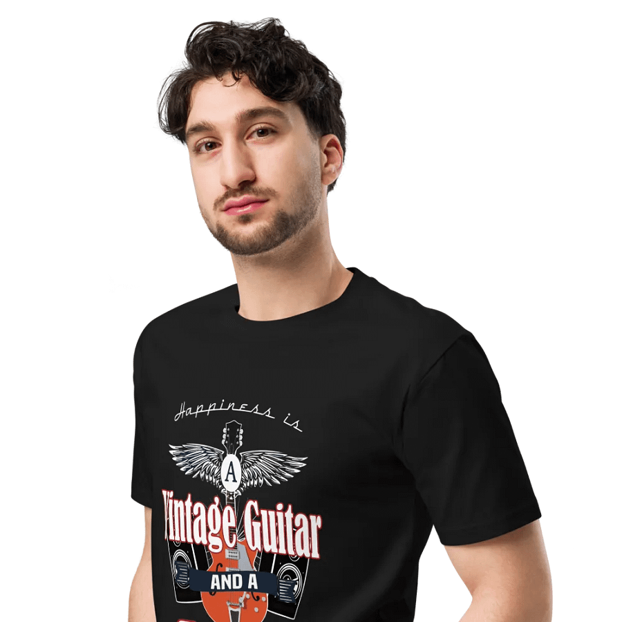 A Vintage Guitar And Tube Amp Unisex Premium T-Shirt product image (5)
