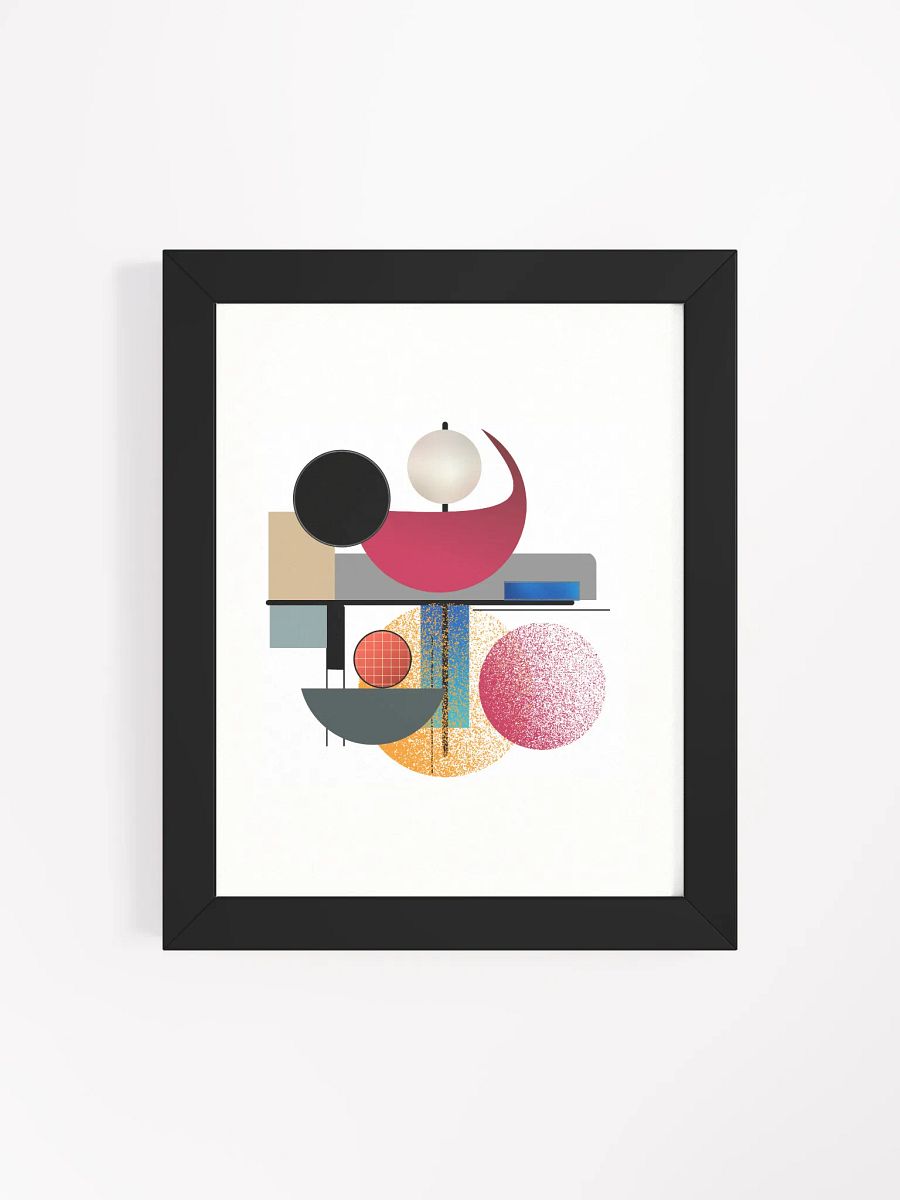 Symmetry in Color: Framed Geometric Abstract Poster product image (13)
