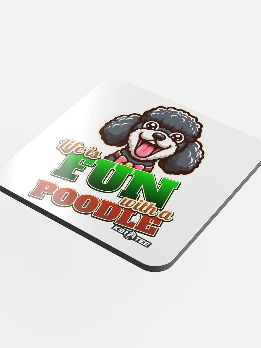 Fun Poodle Glossed Cork Coaster product image (4)