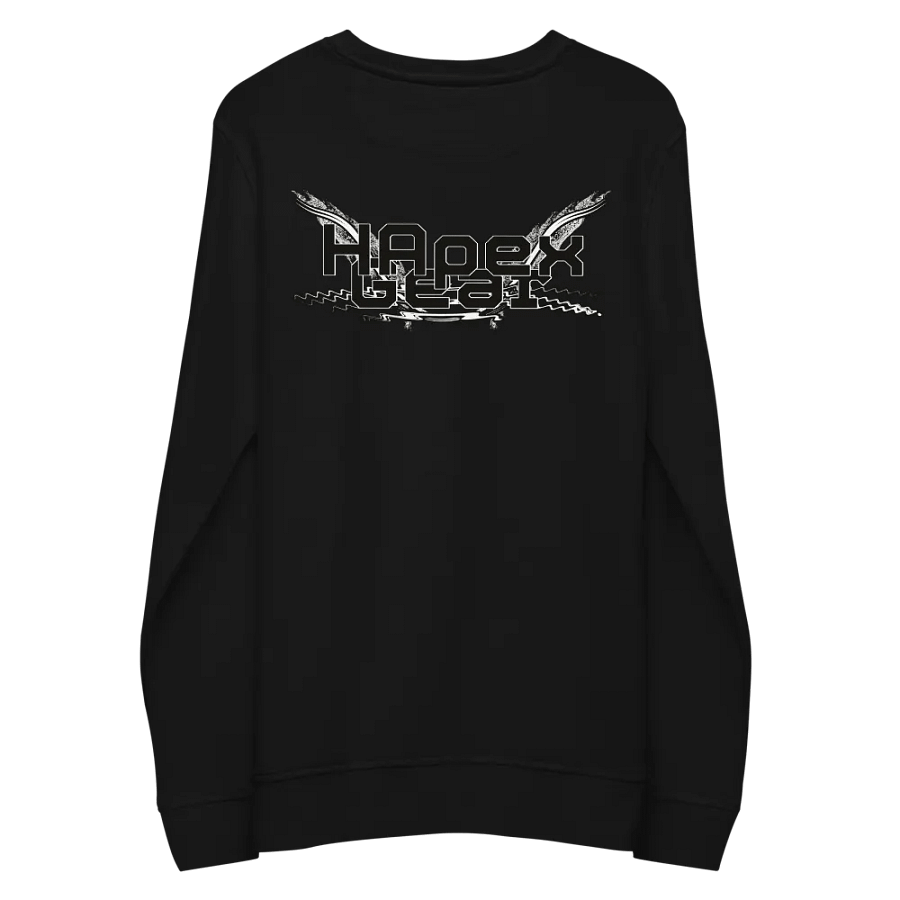 Unisex Organic Sweatshirt - Black HApex Gear White Logo product image (6)