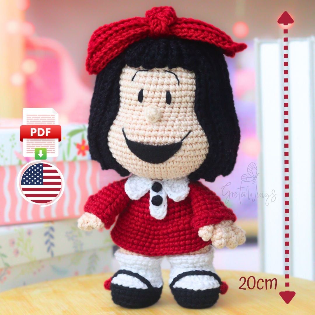 Your Crocheted Mafalda! An Amigurumi Pattern You'll Love. (Digital Download) product image (1)