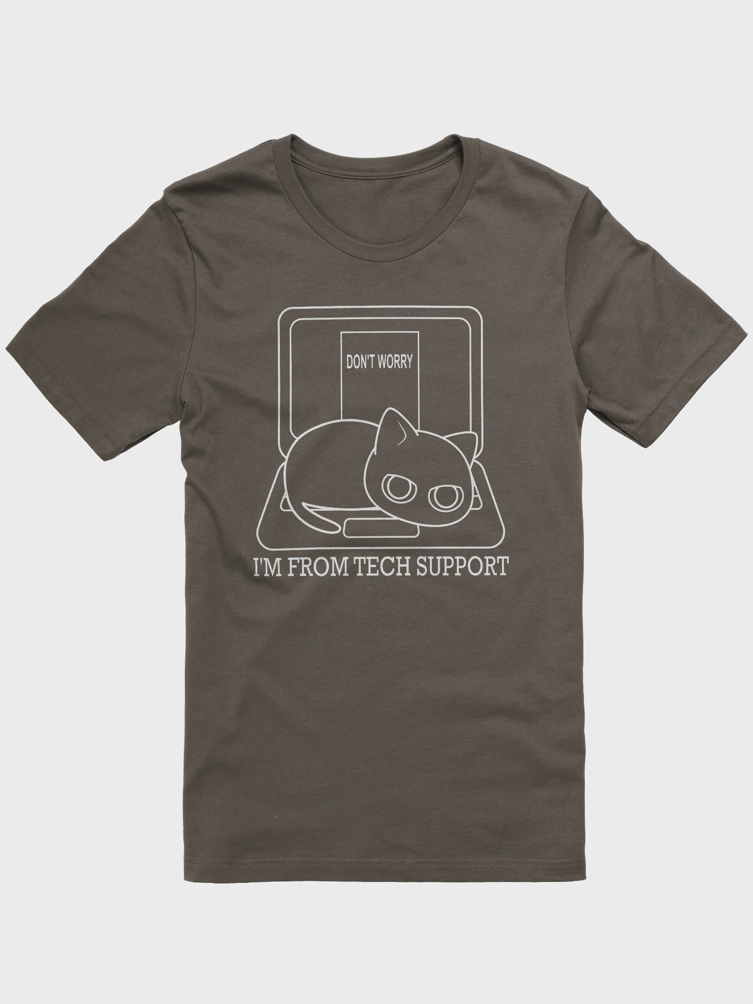 Cat on Laptop (White Print) - Unisex Adult Super Soft Lightweight T-shirt product image (1)