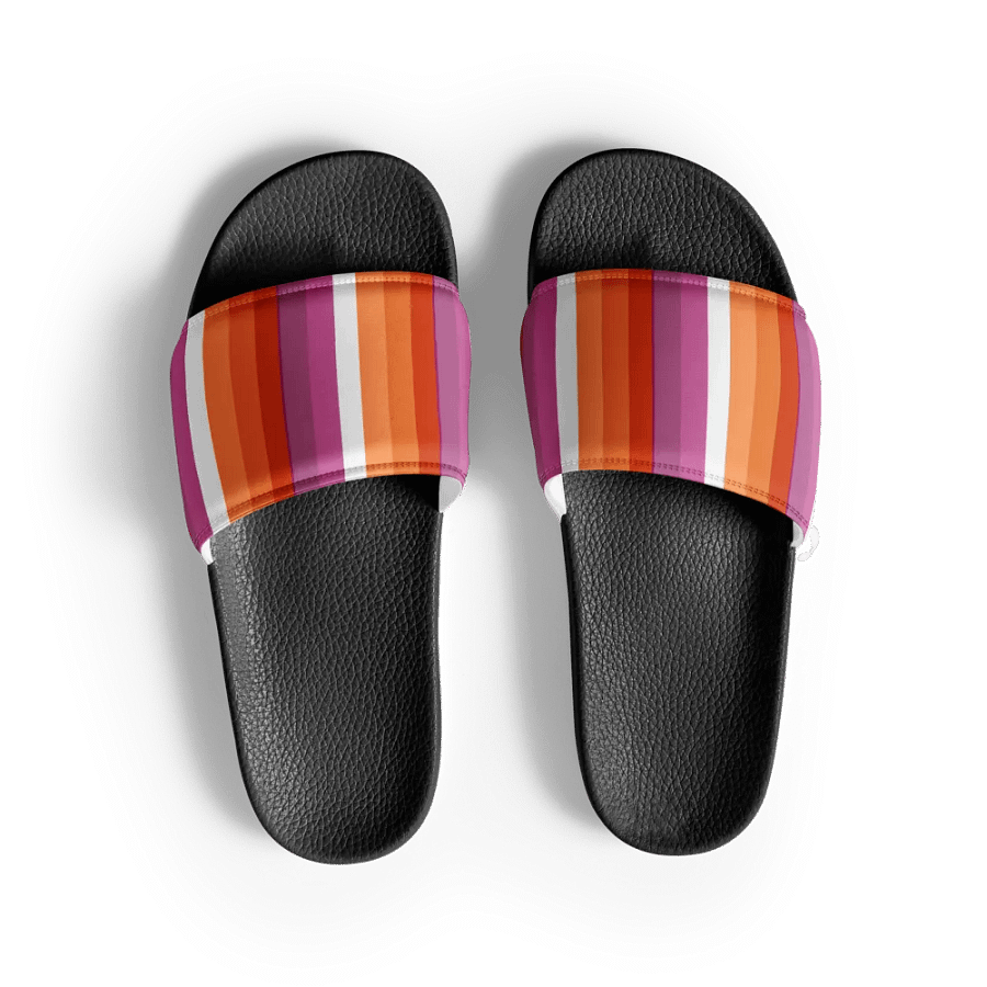Pink And Orange Stripe Men's Shoe product image (2)