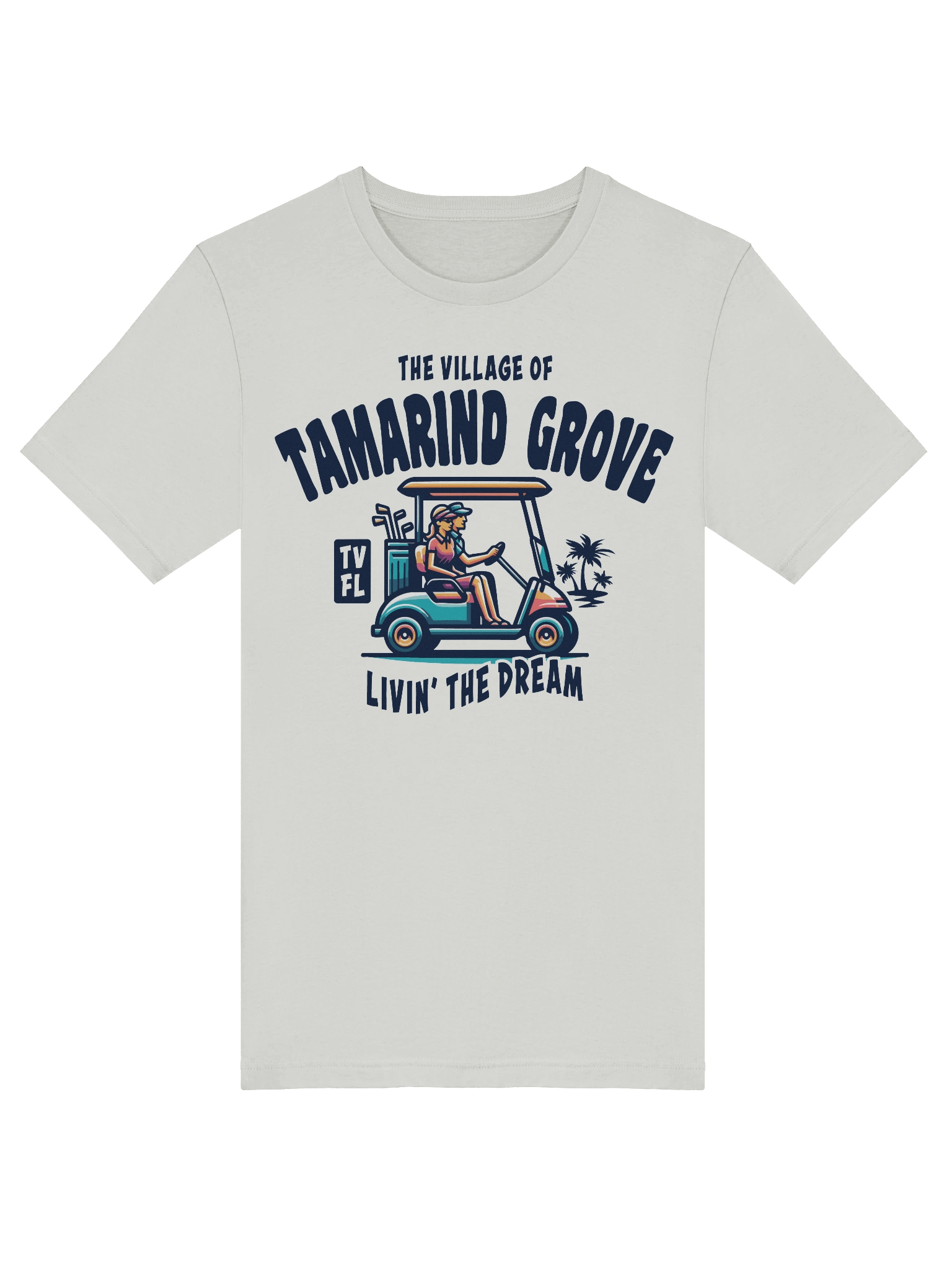 The Village of Tamarind Grove TV FL Golf Cart Design T-Shirt product image (39)