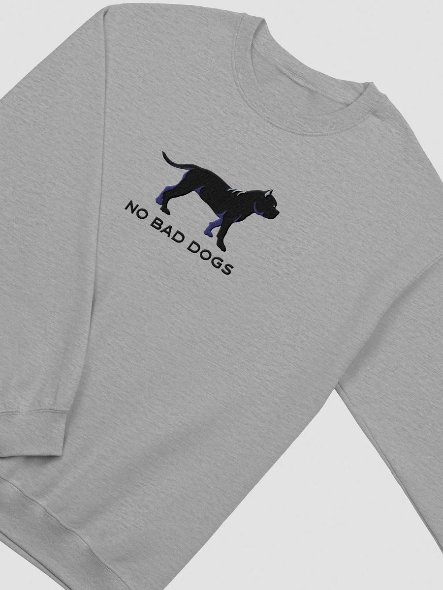 No Bad Dogs Sweatshirt (Embroidered) of an American Bully(Black) product image (12)
