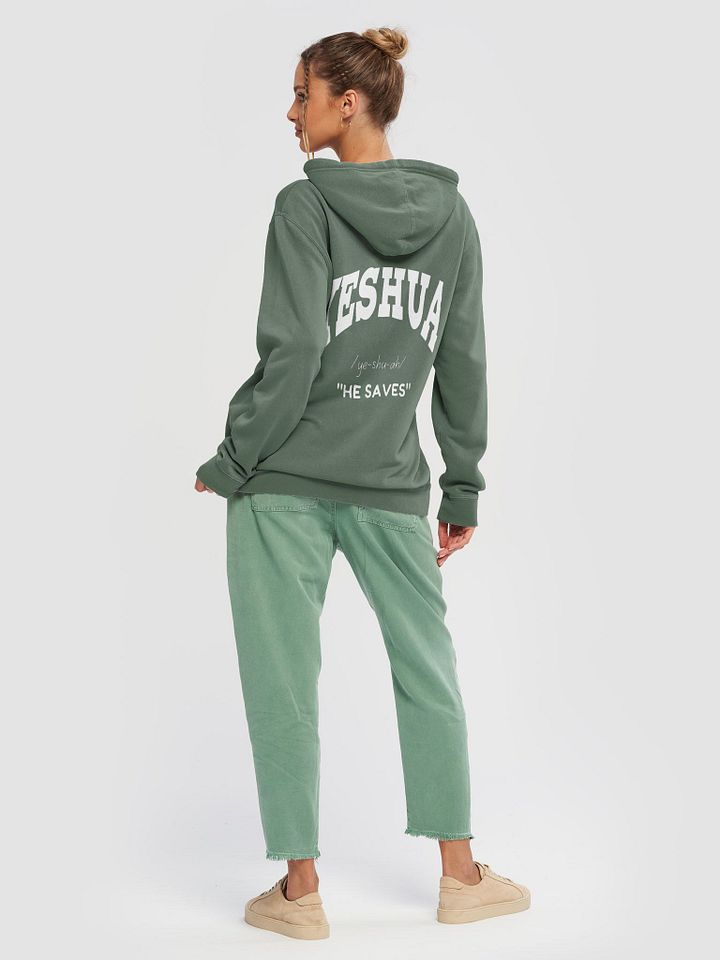 Yeshua: He saves unisex Pigment Dyed Hoodie product image (2)