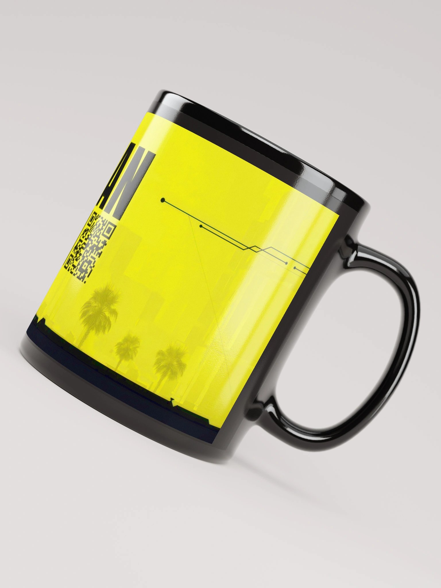 ZAKIMAN CYBER CODE 0101 | Black Glossy Mug product image (8)
