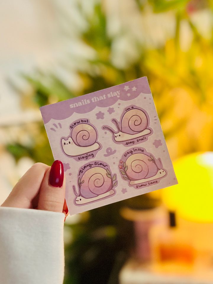 Snails that Slay sticker sheet product image (2)