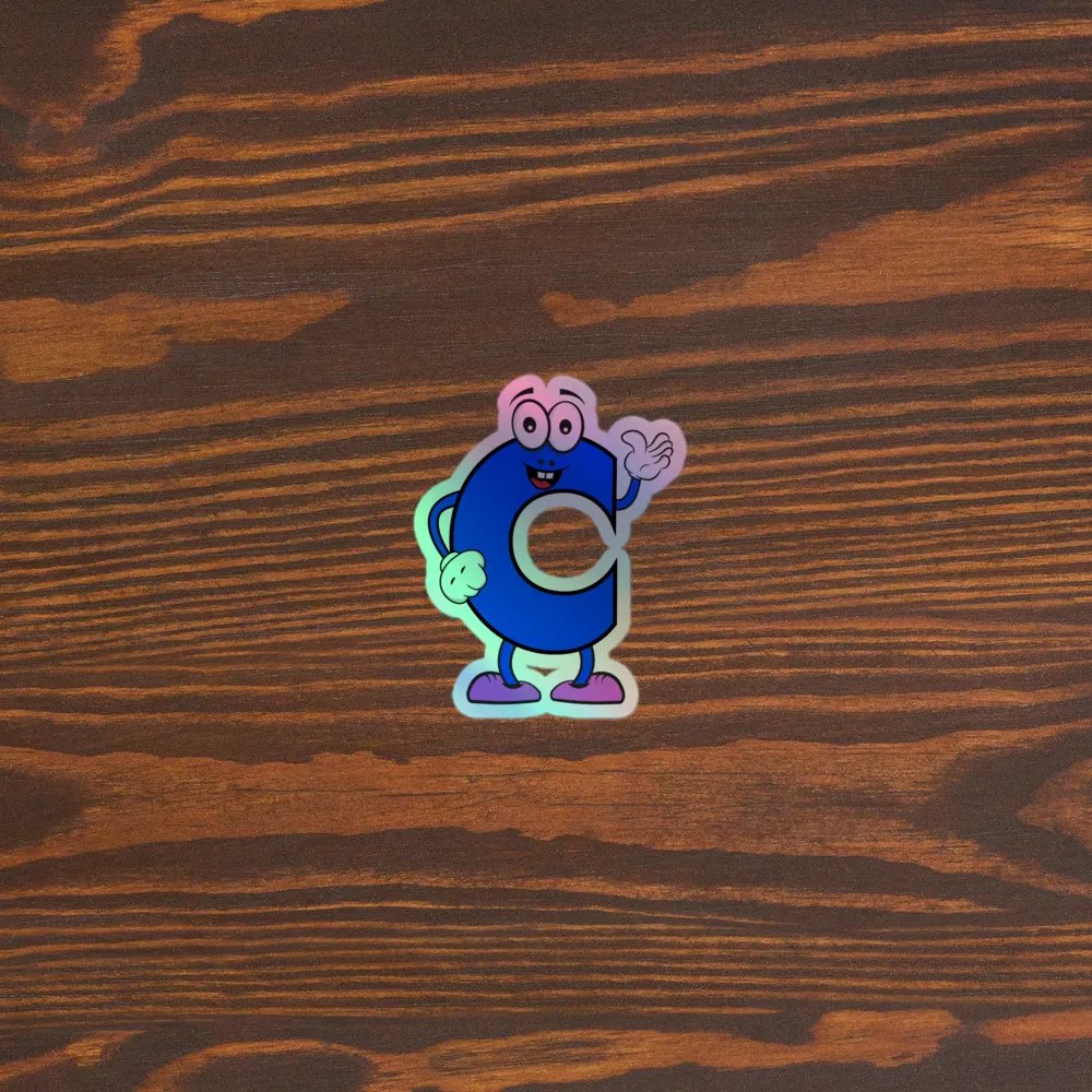 C Holographic Cartoon Character Sticker product image (5)