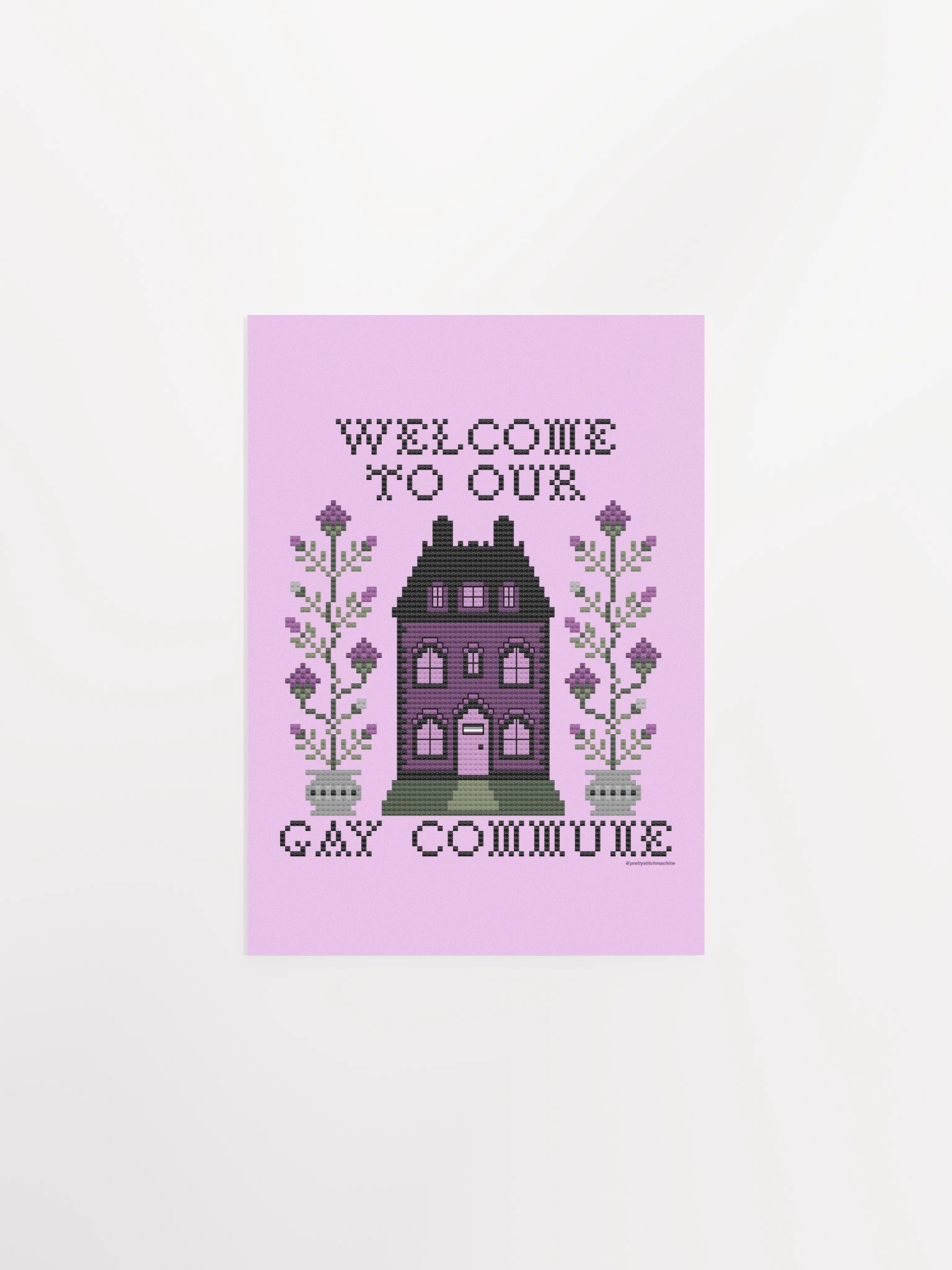 Welcome to Our Gay Commune Print - Asexual Flag product image (1)