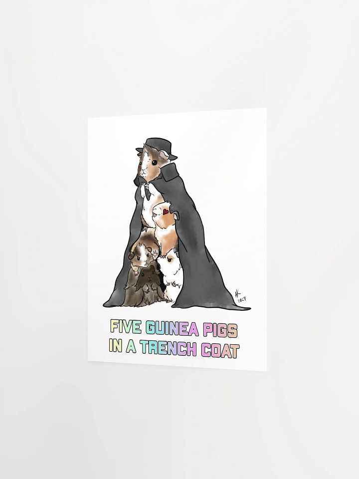 Five Guinea Pigs in a Trench Coat Art Print product image (2)